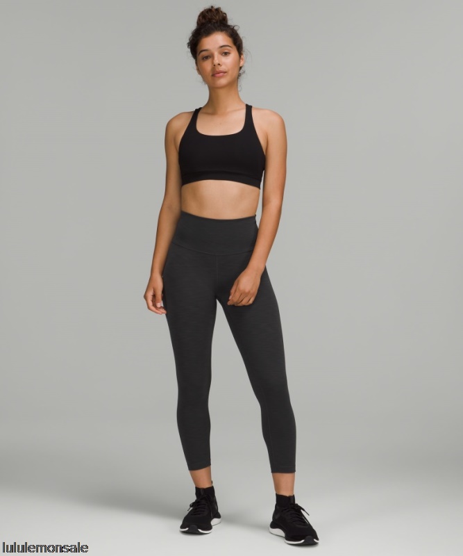 Lululemon Damen DELULU089 | Graphitgrau Meliert Wunder Train High-rise Crop 23